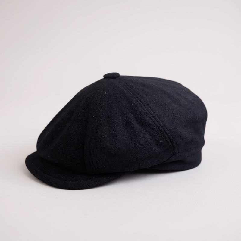POKIS – Black Newsboy Cap