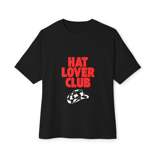 Hat Lover Club Tee — Graphic Oversized Boxy T‑Shirt