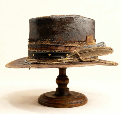 Rare Vintage Skull Hat – Dark Ilaj – Leather Effect Style Hat · Handcrafted