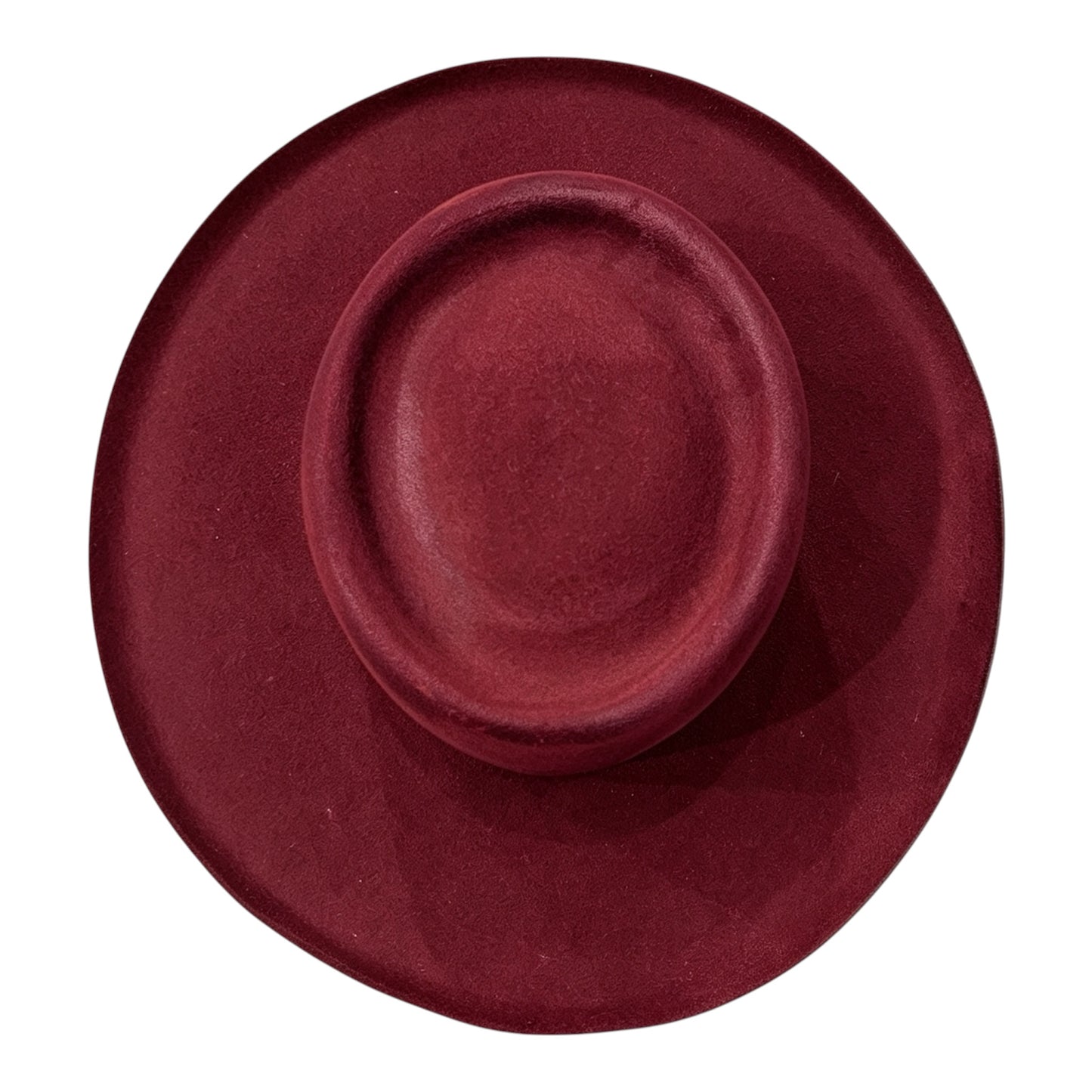The Gambler Hat Burgundy — 100% Wool Felt