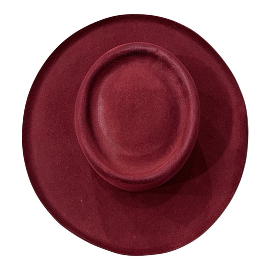 The Gambler Hat Burgundy — 100% Wool Felt