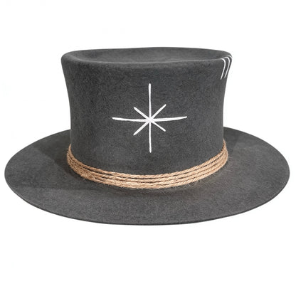 Tulum – Wool Felt Top Hat in Dark Grey