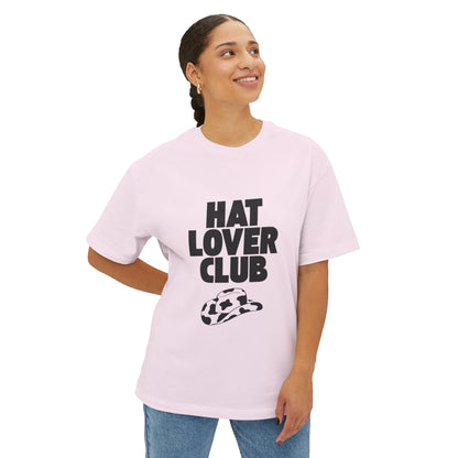 Hat Lover Club Tee — Graphic Oversized Boxy T‑Shirt