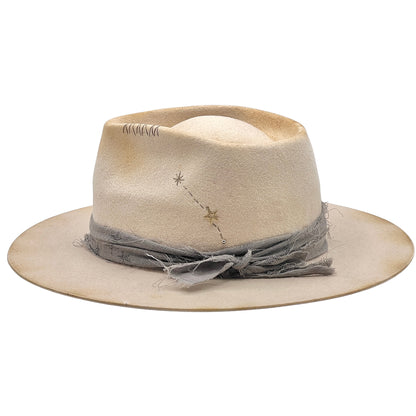 Horoscop Wool Felt Fedora – Star Constellation Design – 
ARIES