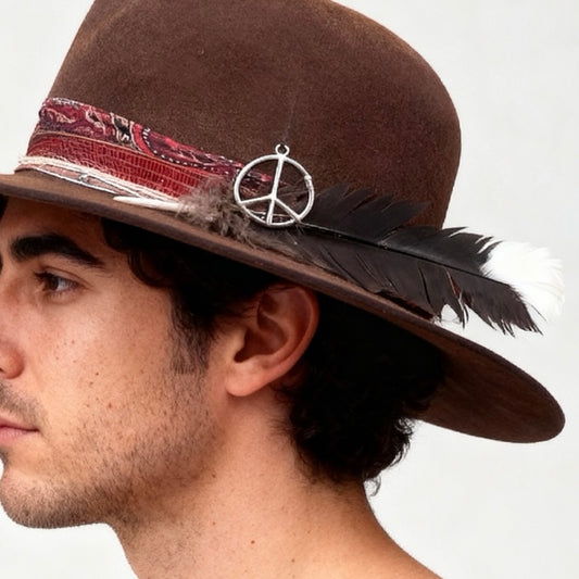 The Apache Hat  – Bohemian Open Crown Wool Felt Hat