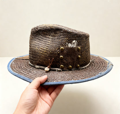 Vibes Keeper – Brown Straw Fedora Hat
