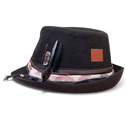Boho Rock Style Wool Fedora Hat – Short Brim Collection