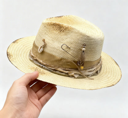 Las Canarias – Beige Straw Fedora Hat | Boho-Chic Elegance
