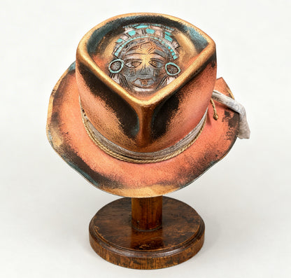 The Sun Lord – Pink Custom Hand-Painted Fedora Hat