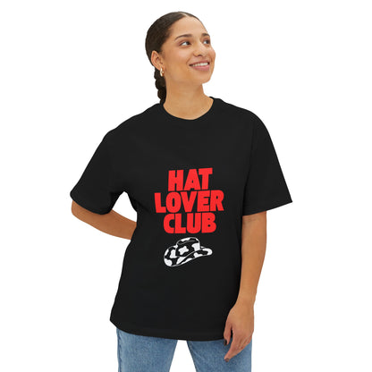 Hat Lover Club Tee — Graphic Oversized Boxy T‑Shirt