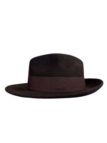 Classic Teardrop Fedora Hat – Foldable, Waterproof & Flexible Indiana Jones Wool Felt Hat in Brown