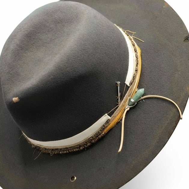 “Shadow” – Handmade Dark Gray Felt Hat