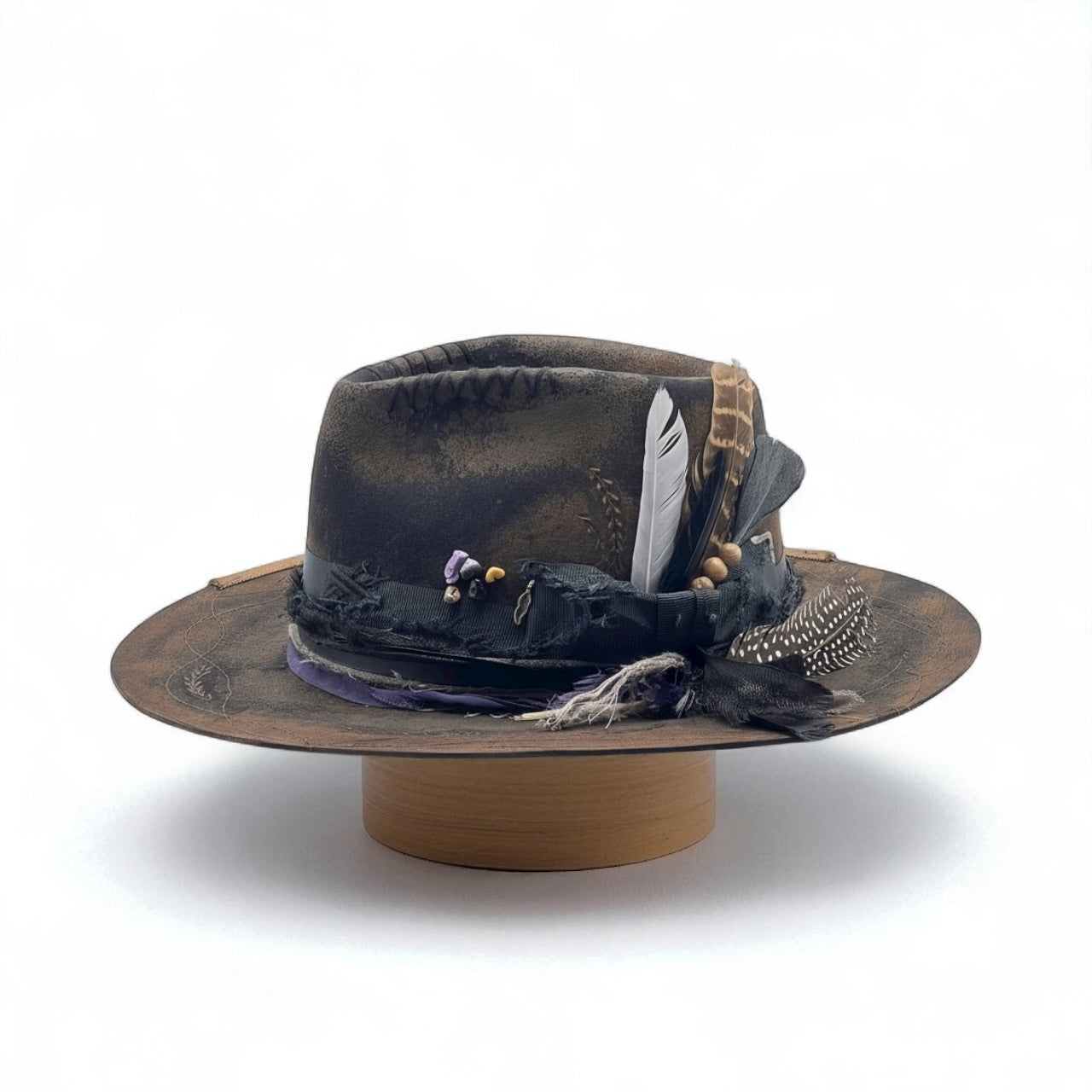 The Artisan Vintage Felt Hat – Handmade Distressed Rare Style Hat