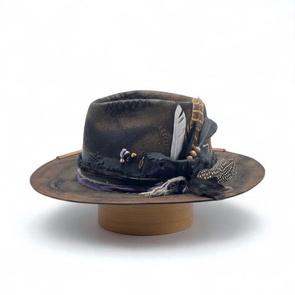 The Artisan Vintage Felt Hat – Handmade Distressed Rare Style Hat