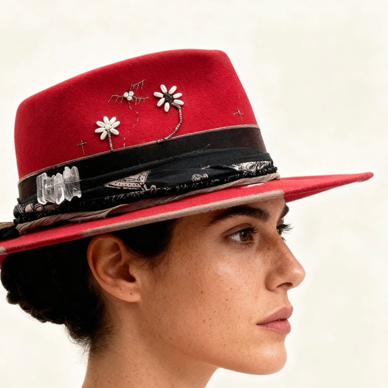 Ruby Red Statement Hat