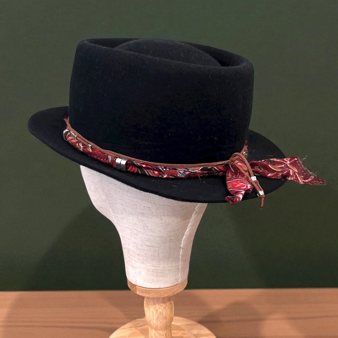 Porkpie Style – Black Bohemian Felt Hat