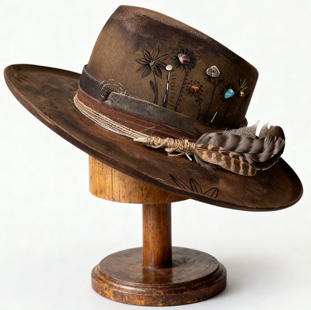 Rare Vintage Style Hat – “Flowers of Ophelia”