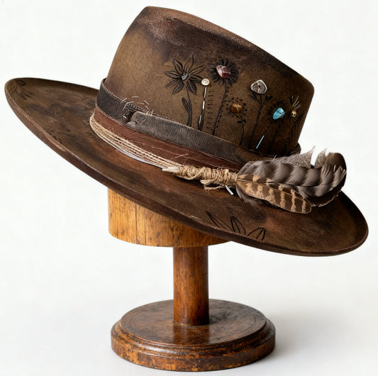 Rare Vintage Style Hat – “Flowers of Ophelia”