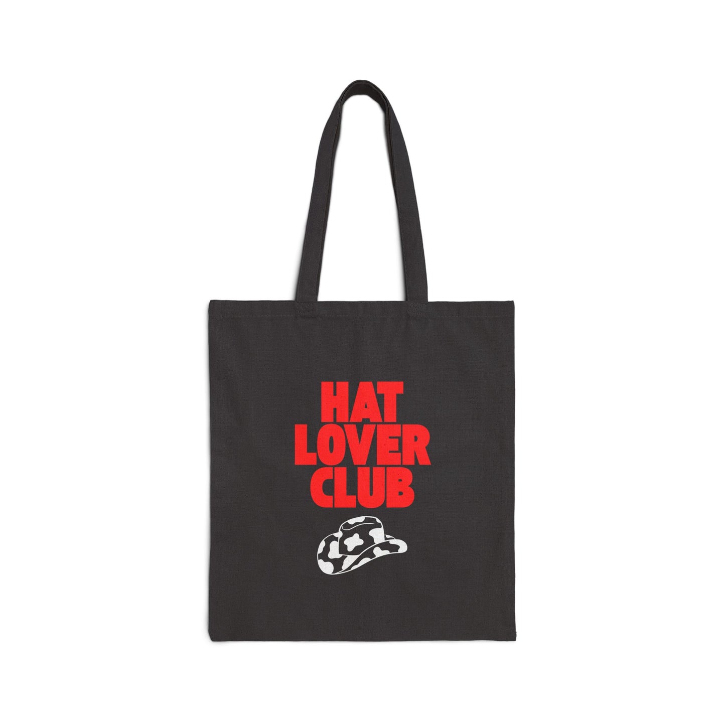 Hat Lover Club Canvas Tote Bag – 'Hat Lover Club' Graphic Cotton Shopper