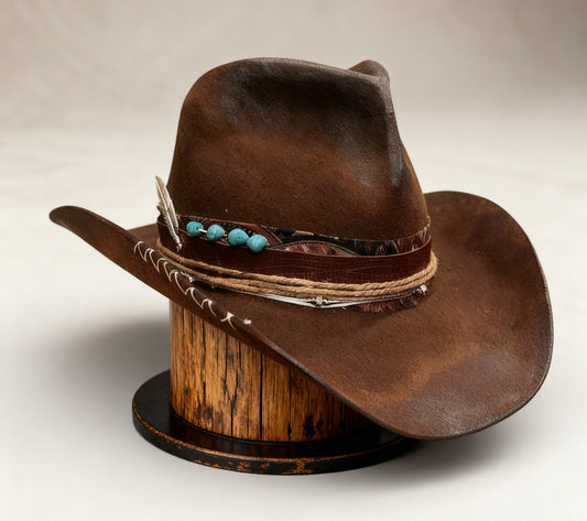 The Apache Western Hat– Bohemian High Crown Wool Felt Hat