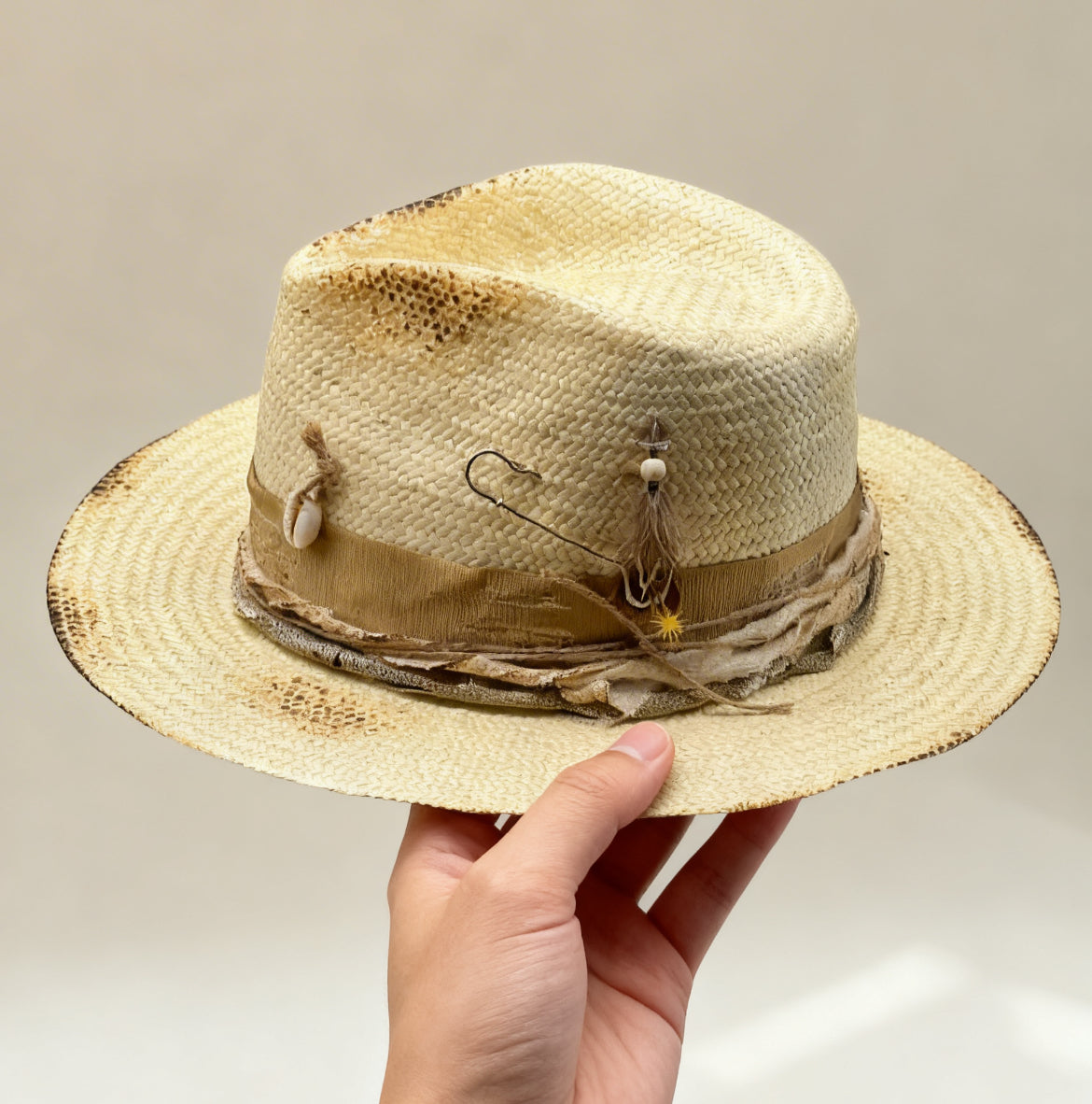 Las Canarias – Beige Straw Fedora Hat | Boho-Chic Elegance