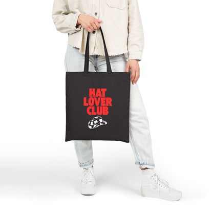 Hat Lover Club Canvas Tote Bag – 'Hat Lover Club' Graphic Cotton Shopper