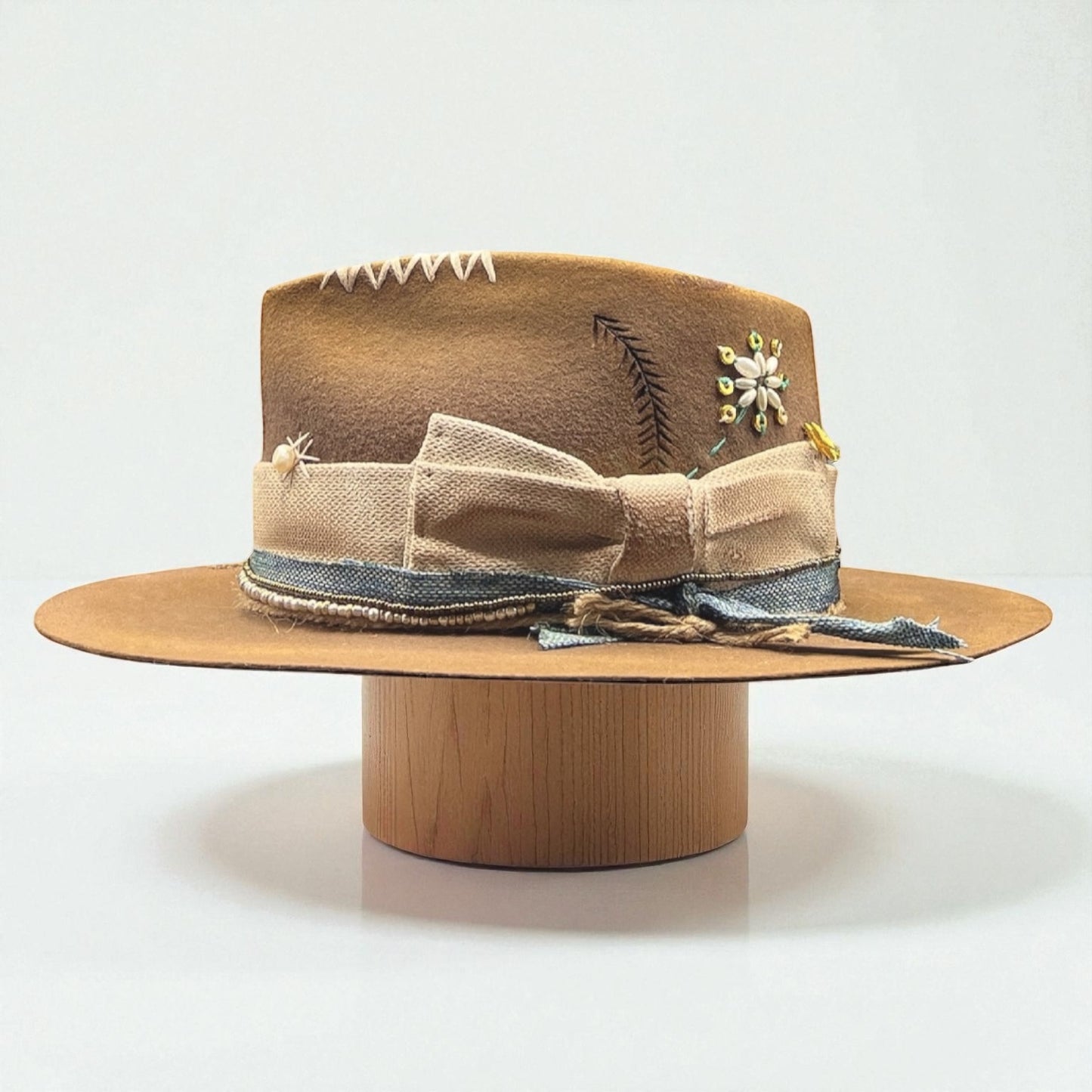 Cafe latte – Wool Felt Fedora Hat | Boho Style