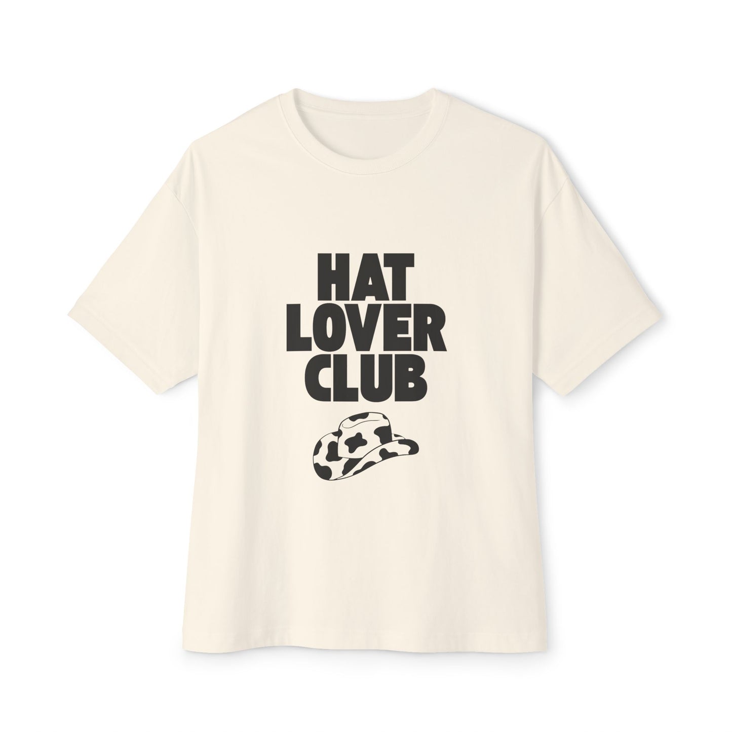 Hat Lover Club Tee — Graphic Oversized Boxy T‑Shirt