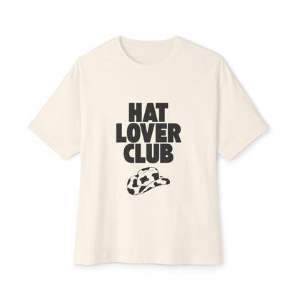 Hat Lover Club Tee — Graphic Oversized Boxy T‑Shirt