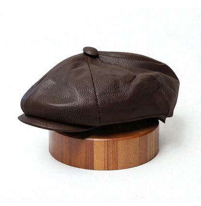 Brown Leather Peaky Blinders Newsboy Gatsby Cap