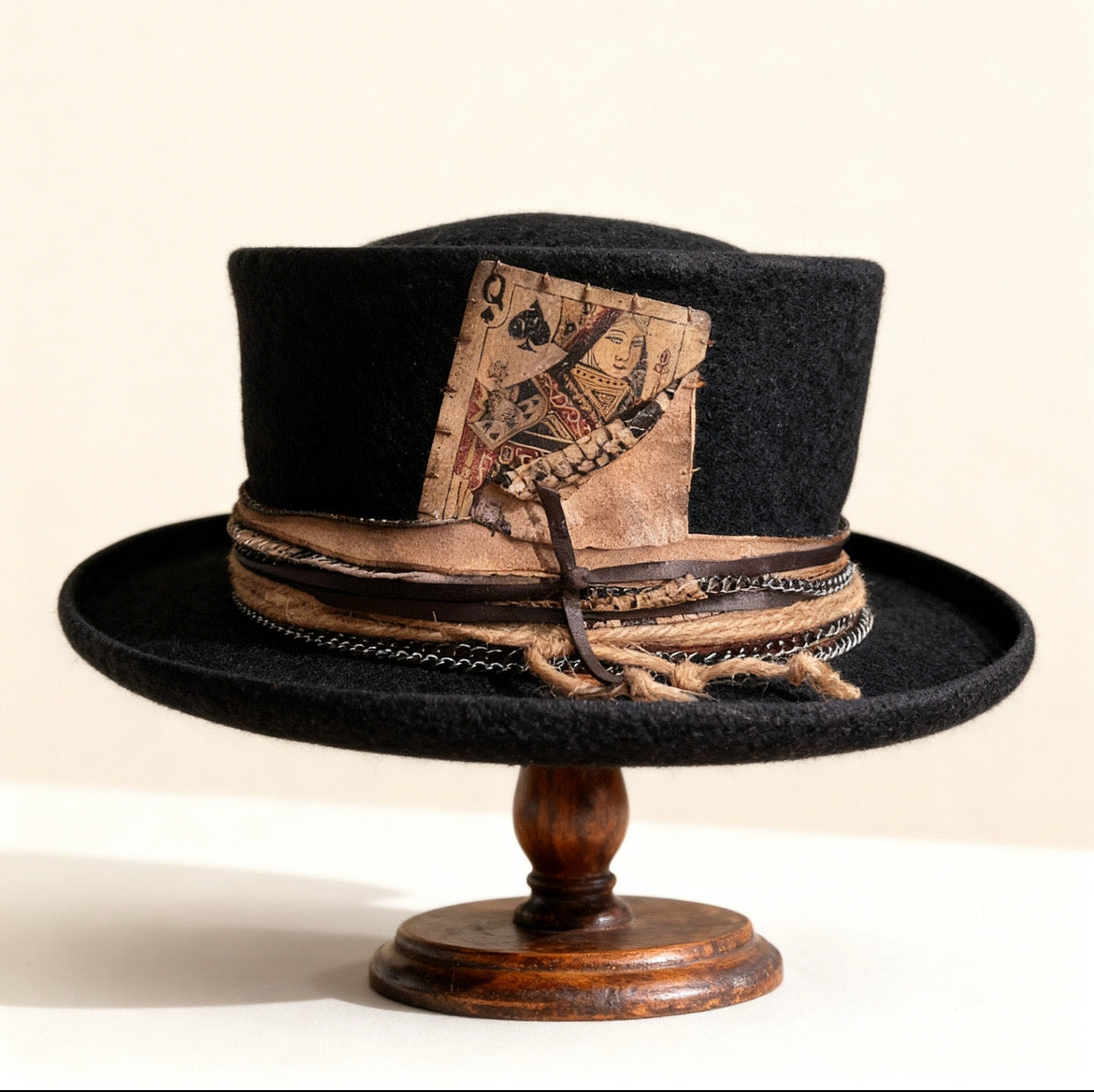 The Dorian in Black – Vintage Wool Felt Top Hat