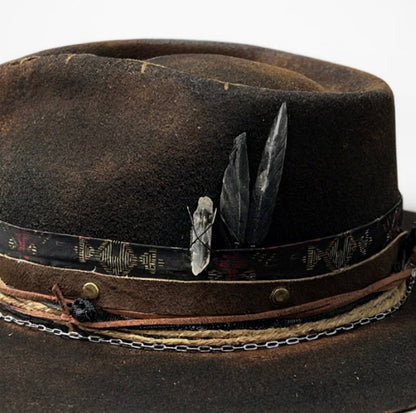 Jacky – Vintage Style Black Felt Hat