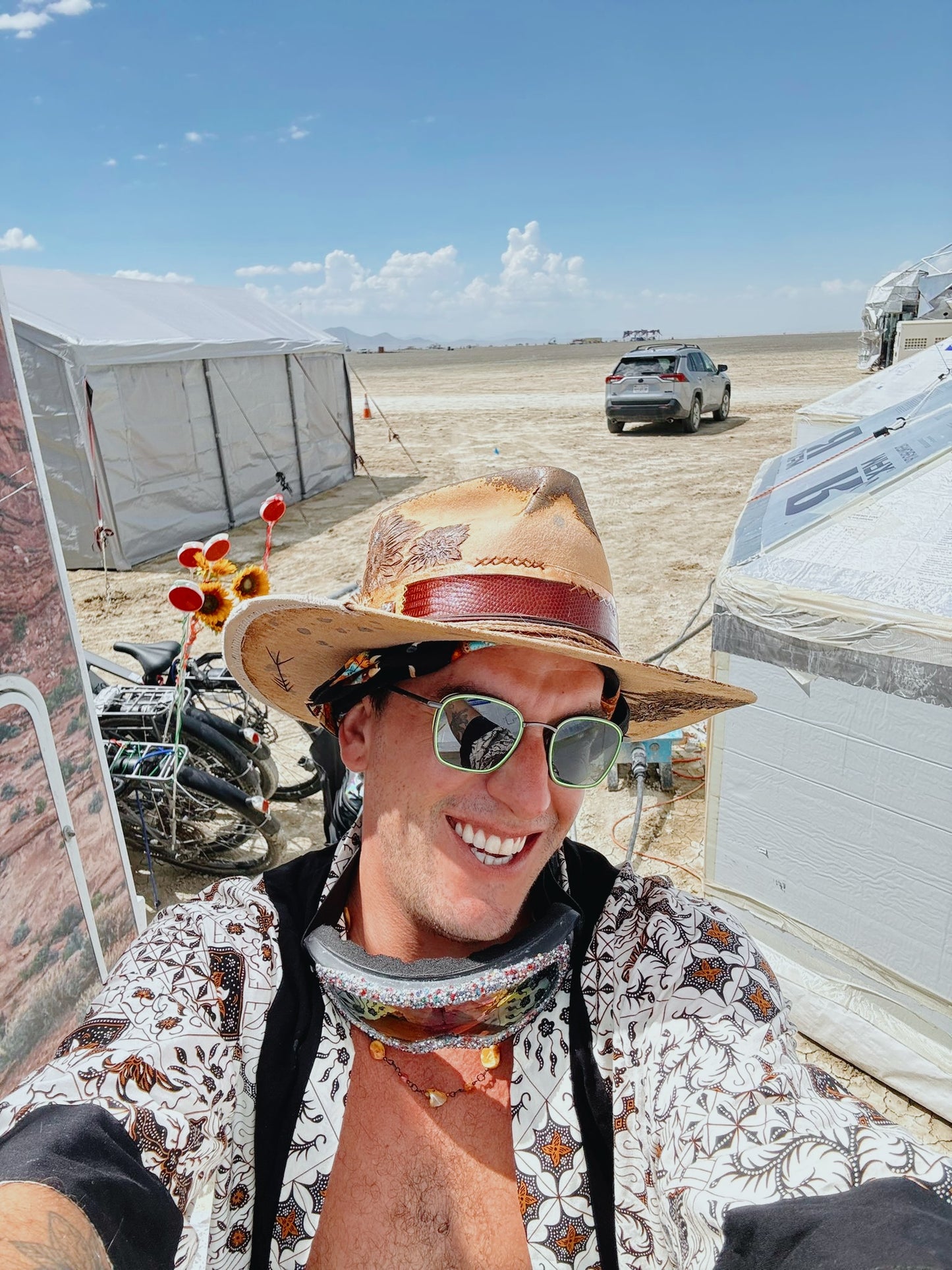 Rare Vintage Felt Hat – Sunflower Bloom – The Burning Man Hat