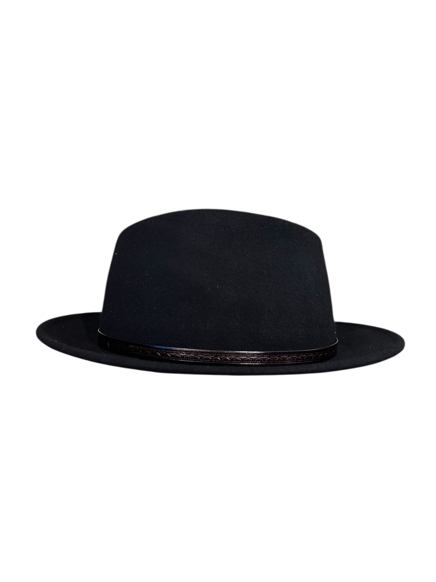 Classic Teardrop Fedora Hat –  Black Indiana Jones Wool Felt Hat – Trekking Waterproof and Flexible