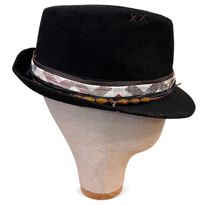 Boho Rock Style Wool Fedora Hat – Short Brim Collection