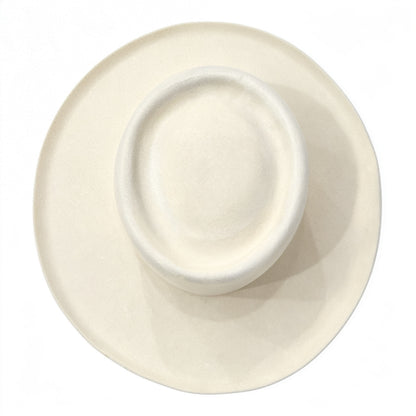 The Gambler Hat Ivory — 100% Wool Felt