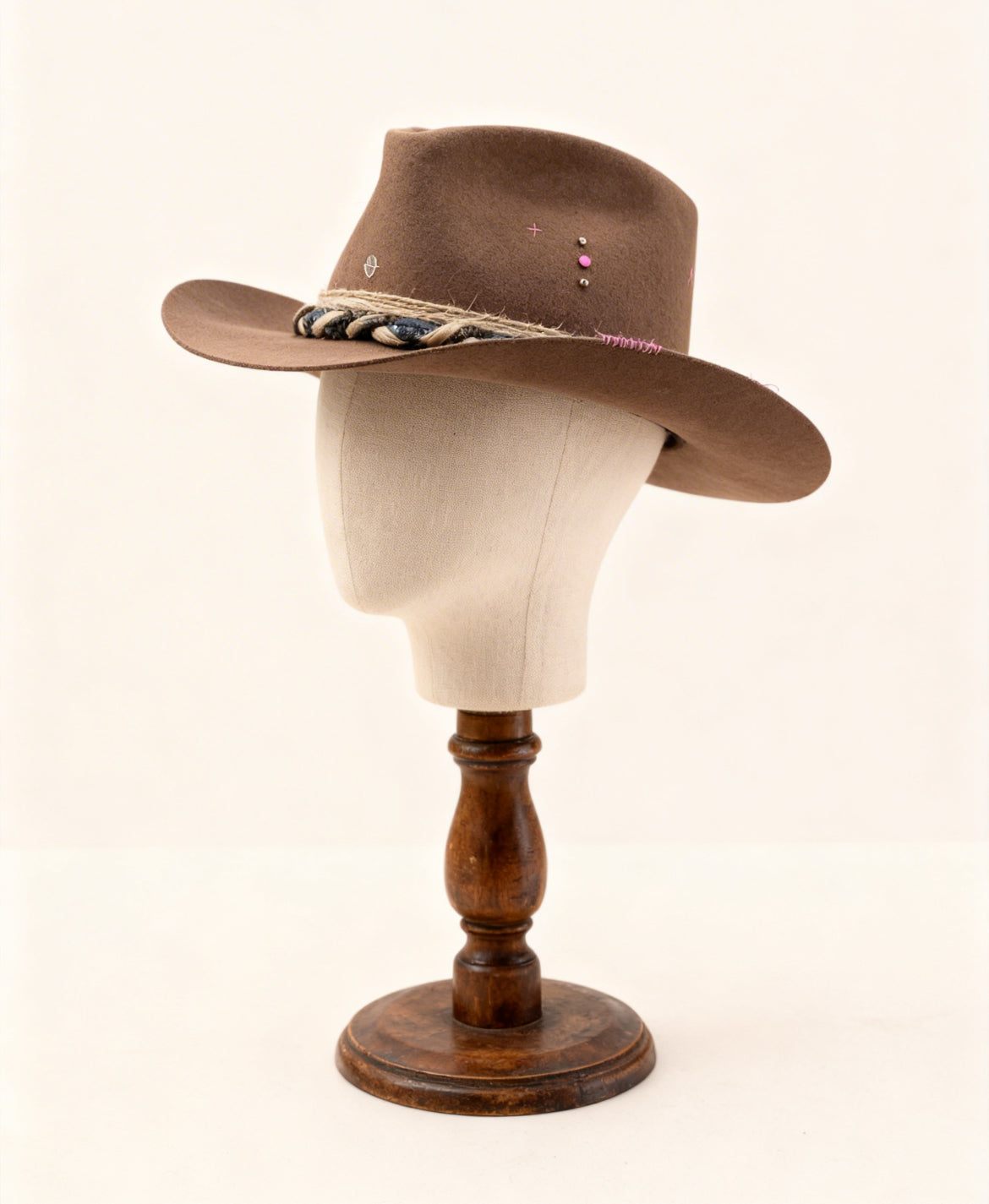 Brunch n.1 – Handmade Cowboy Hat | Western Felt Fedora | Men & Women Statement Hat