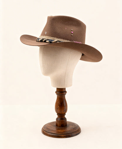 Brunch n.1 – Handmade Cowboy Hat | Western Felt Fedora | Men & Women Statement Hat