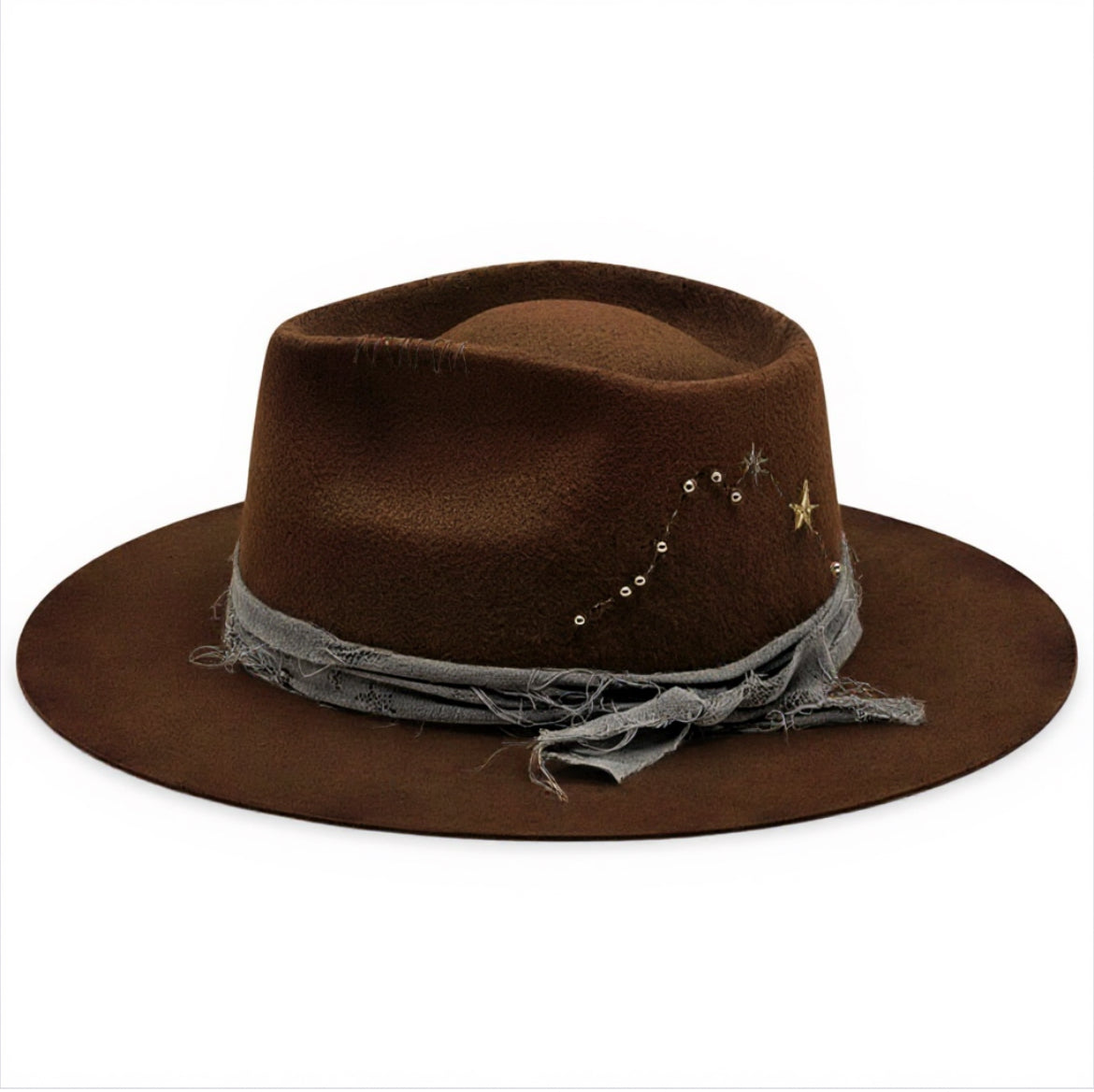 Horoscop Wool Felt Fedora – Star Constellation Design – 
SAGITTARIUS