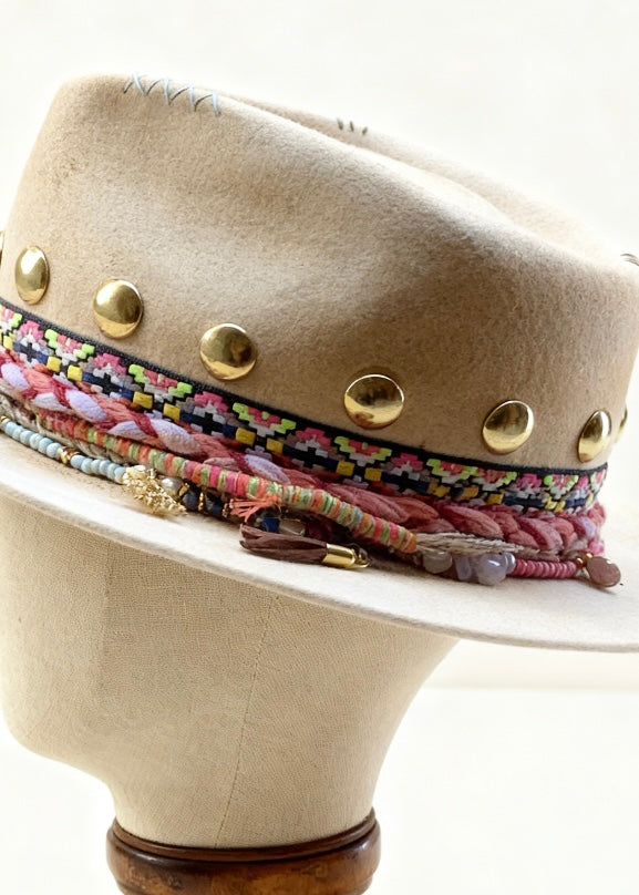 Vibrar Alto – Colorful Vintage Bohemian Wool Felt Fedora Hat
