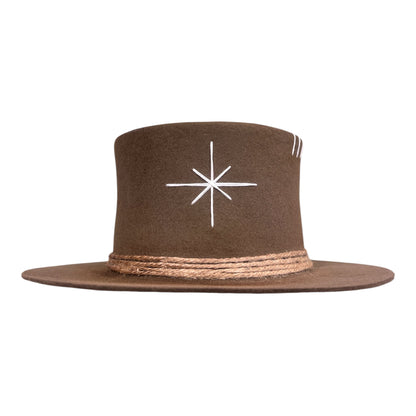 Tulum – Wool Felt Top Hat in Mocca