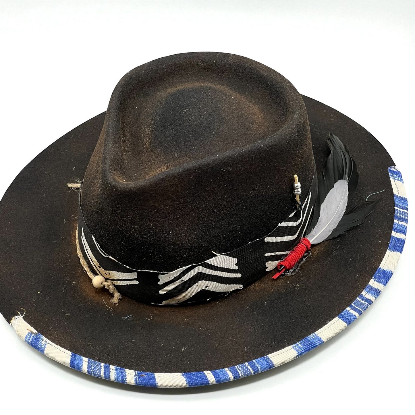 The Boho Rocker –  Black Wool Felt Hat