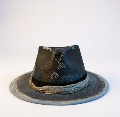 Silver Ocean – Handcrafted Ethnic Statement Fedora