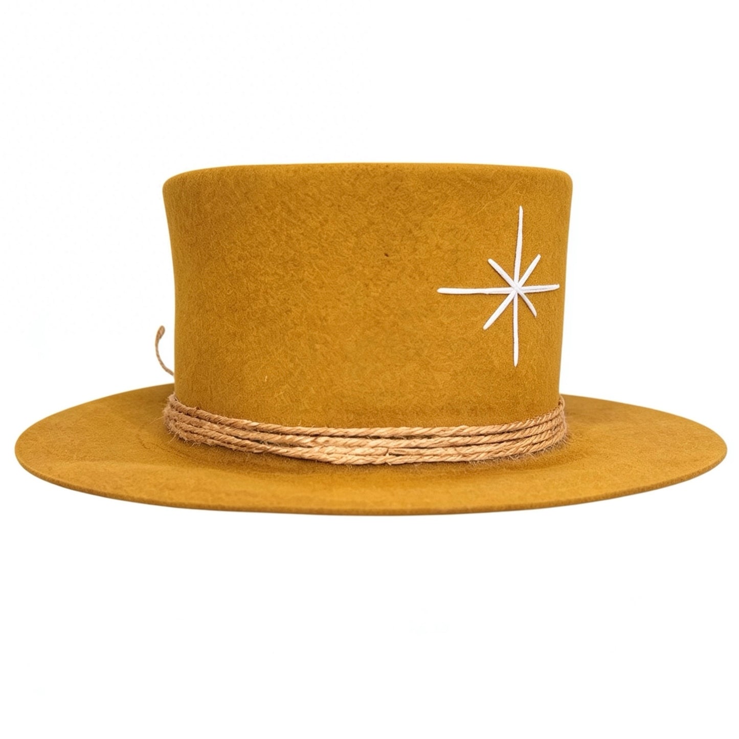 Tulum – Wool Felt Top Hat in Ochre