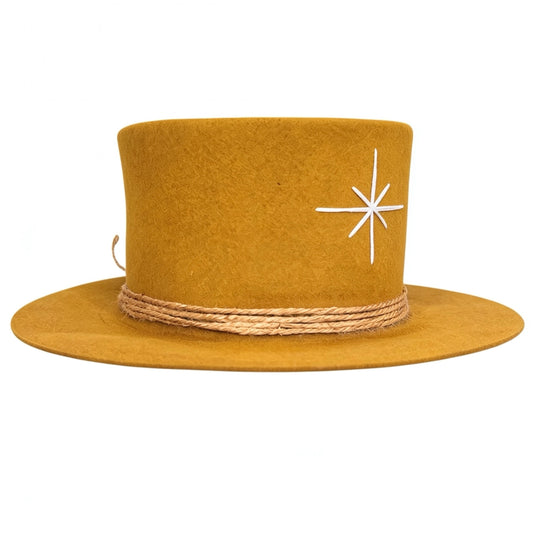 Tulum – Wool Felt Top Hat in Ochre
