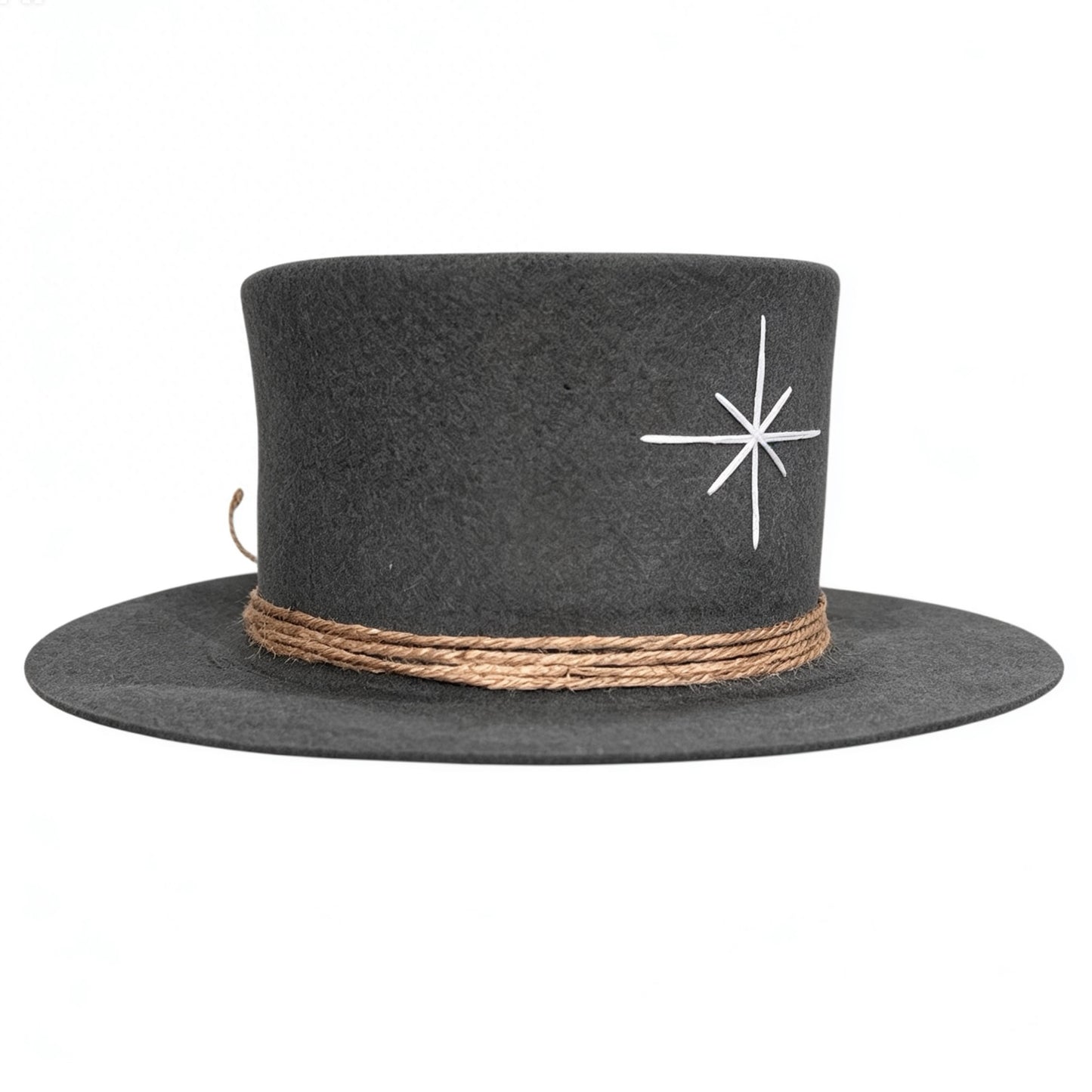 Tulum – Wool Felt Top Hat in Dark Grey