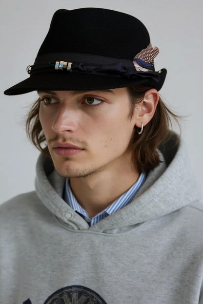 Bohemian Wool Fedora Hat – Short Brim Collection