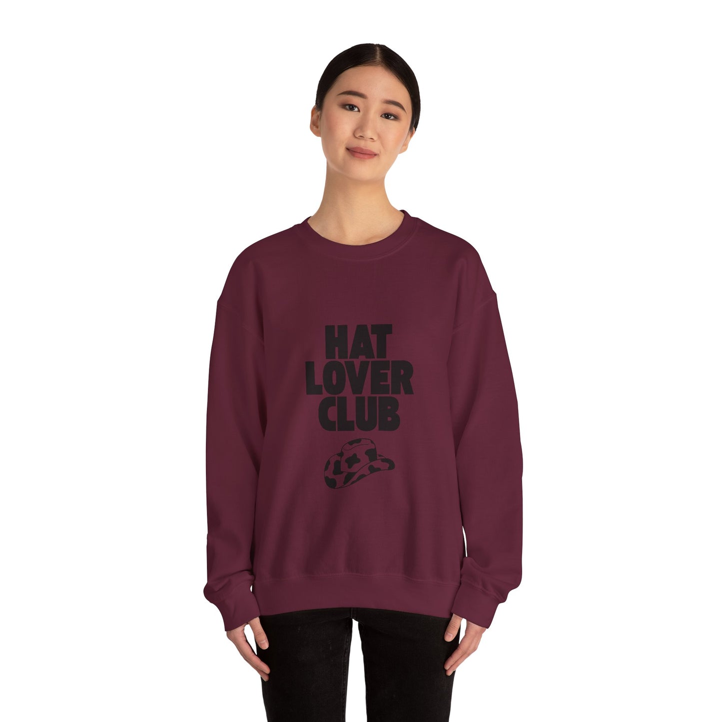 Hat Lover Club Sweatshirt — Graphic Crewneck for Hat Enthusiasts
