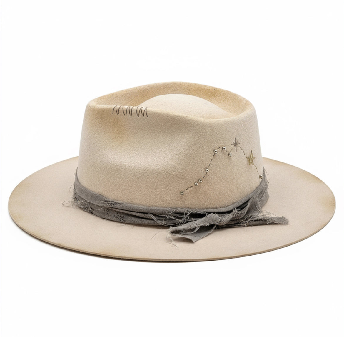 Horoscop Wool Felt Fedora – Star Constellation Design – 
AQUARIUS