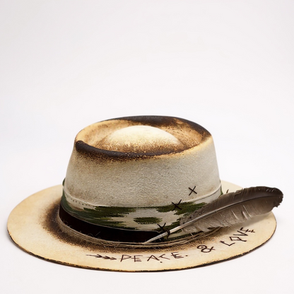 “Peace & Love” Vintage Style Hat